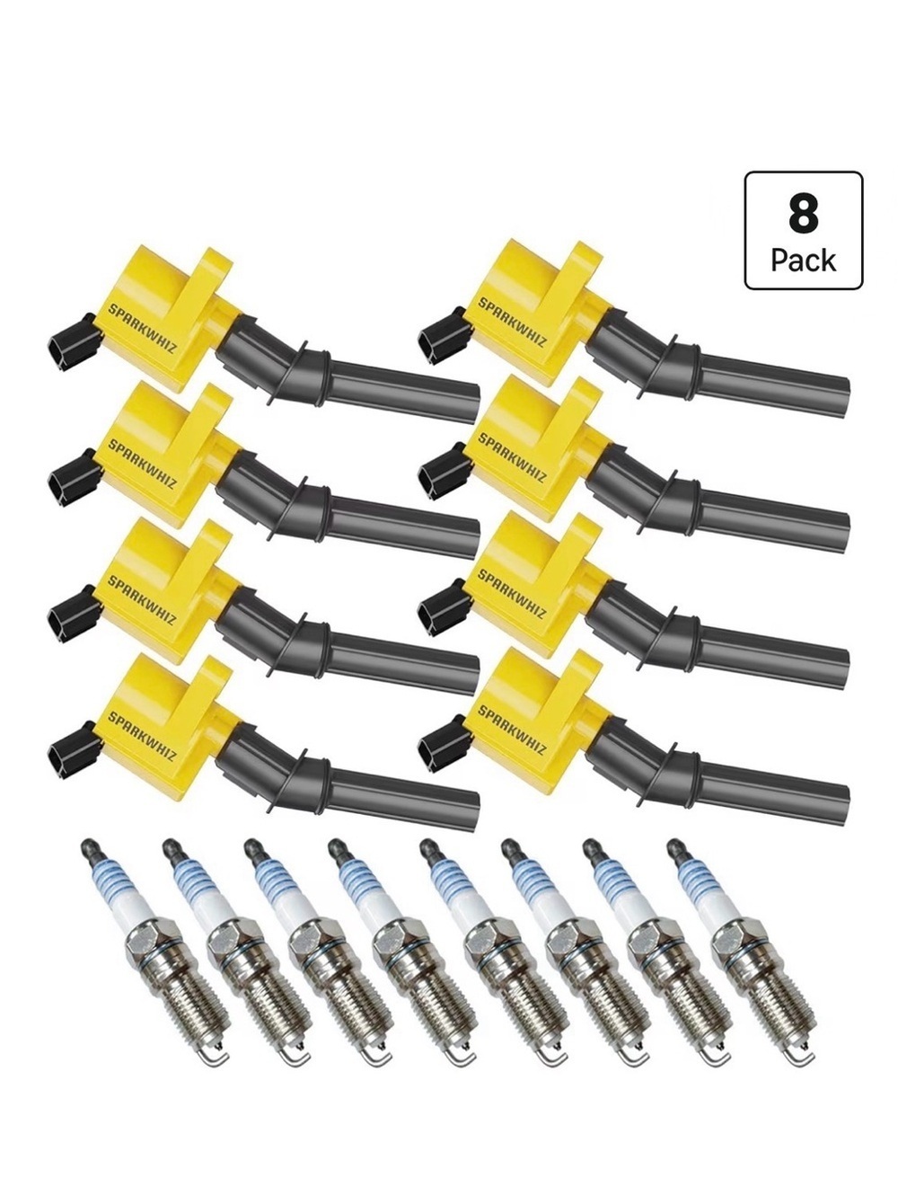 8-Piece Ignition Coils DG508 + Spark Plugs SP479, Fits Ford V8/V10 - New in Box